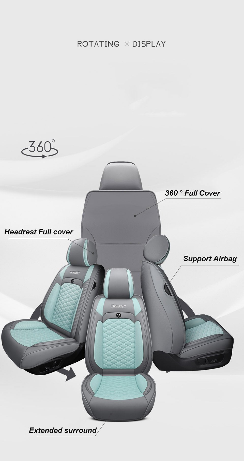 Car Seat Cover Full Set For Universal Fit Interior Accessories Protector