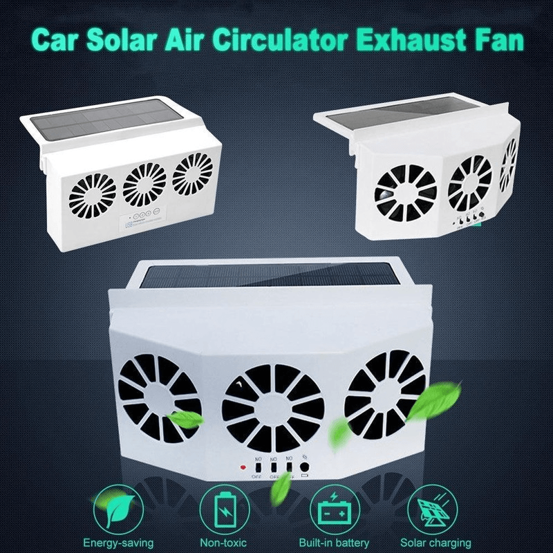 Solar/USB Dual Charging Car Ventilation Fan - EAEOO