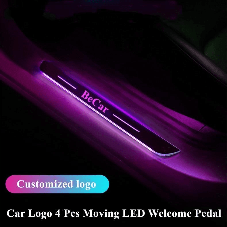Acrylic USB Power Moving LED Welcome Pedal Car Scuff Plate Pedal Door Sill Pathway Light For BMW For Benz For Hyundai For Audi - EAEOO