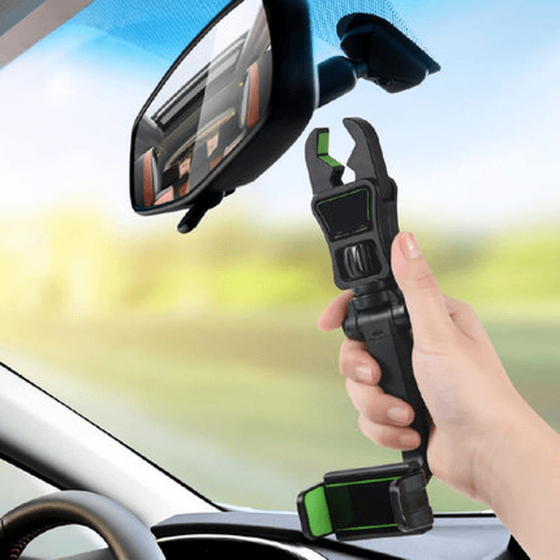 Multifunctional Car Mobile Phone Holder Car Phone Holder Car Shooting Bracket Car Rearview Mirror Holder - EAEOO