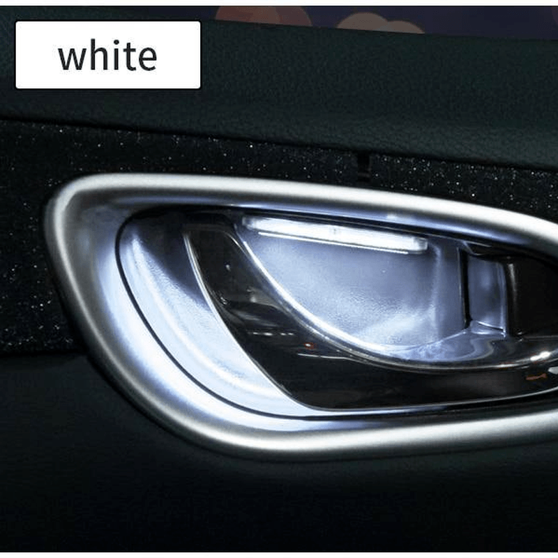 4pcs Car Ambient LED Light Auto Inner Door Bowl handle Armrest Light Car Door Interior Decorative Atmosphere Lamp Universal - EAEOO