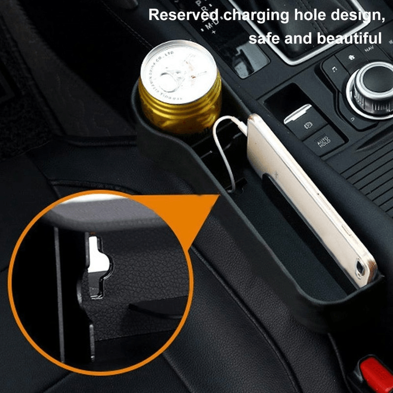The New 1Pair Universal Auto Car Seat Crevice Plastic Storage Box Cup Phone Holder Organizer Reserved design Accessories - EAEOO