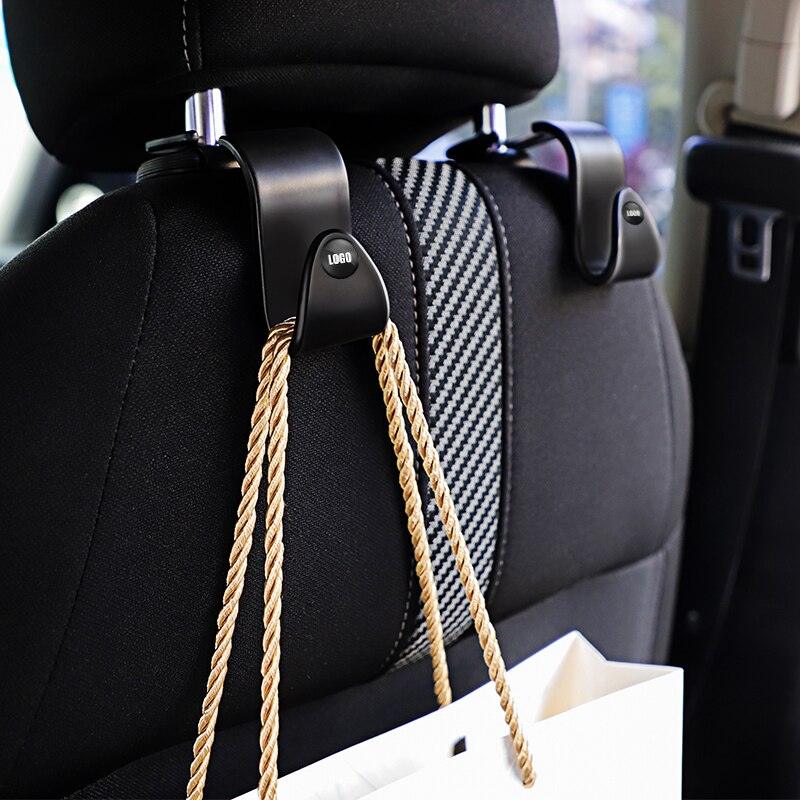 A Pair of Portable Car Seat Back Hook Hanging Bag Holder Accessories - EAEOO