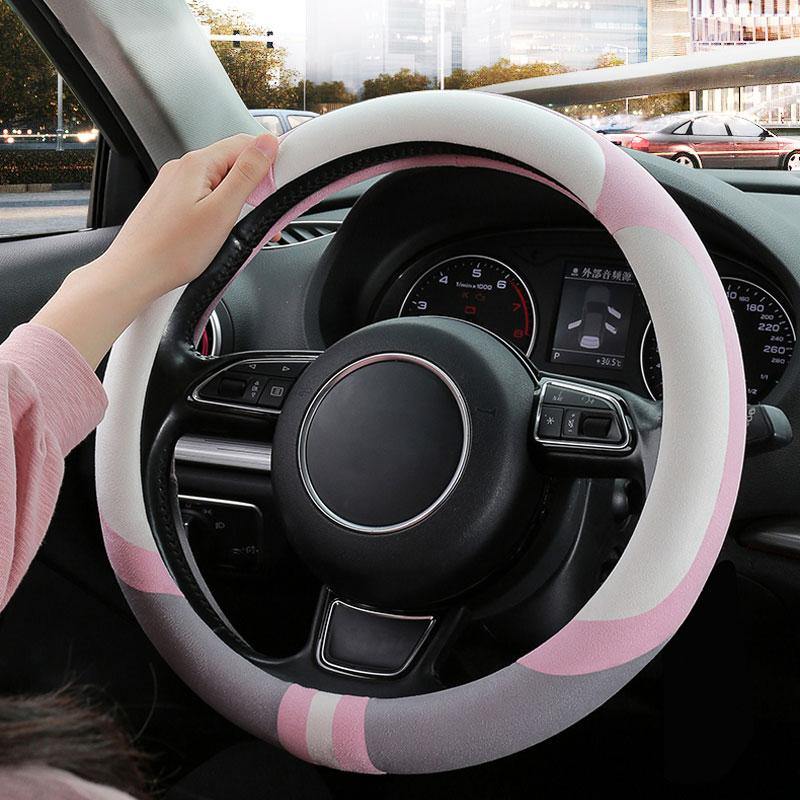Steering Wheel Cover D/O Type Car Wheel Cover 15 Inch Wear Resistant Auto Accessories Interior Decoration - eaeoo.com