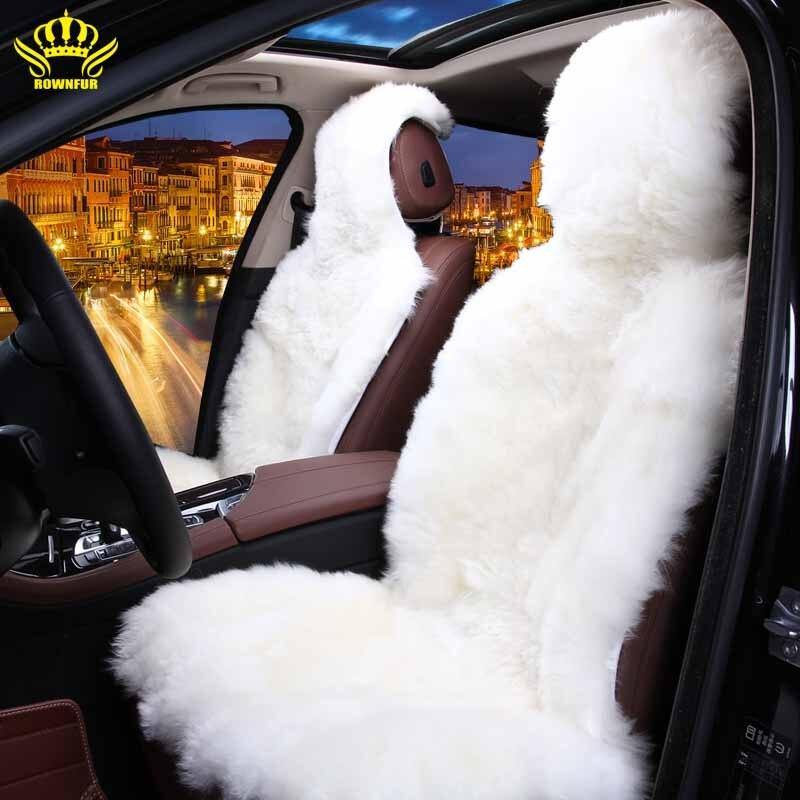 100% Natural fur Australian sheepskin car seat covers universal size,1PCS,Long Hair for car lada granta kalina priora bmw toyota - eaeoo.com