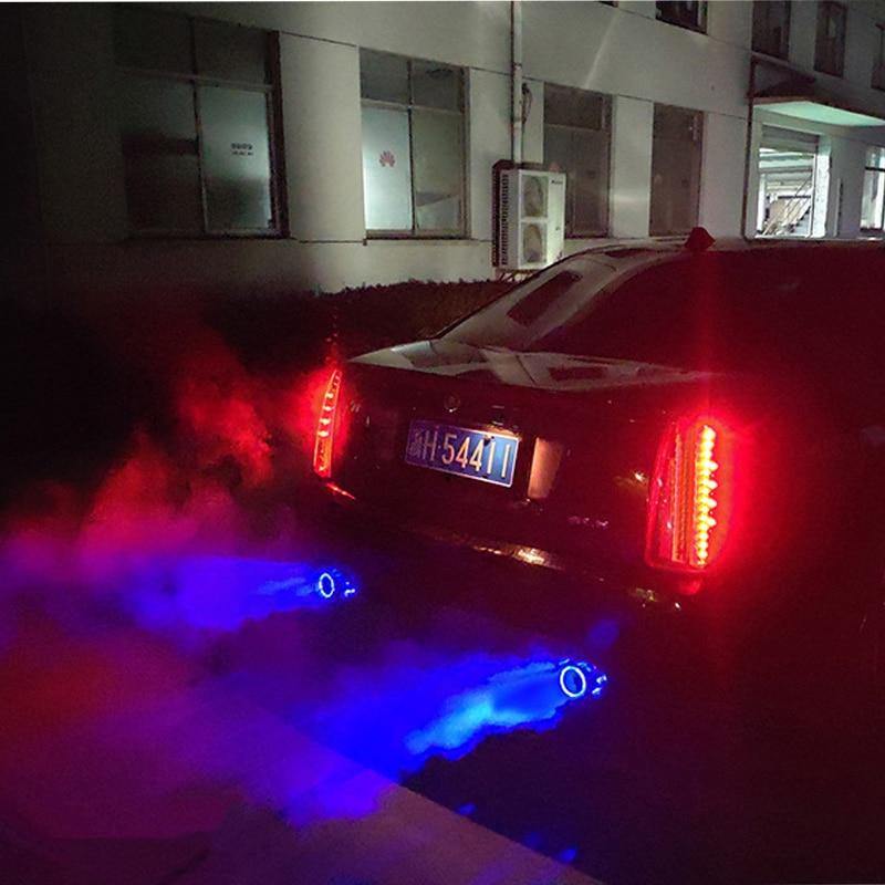 Universal Carbon Fiber Exhaust Pipe Luminous Spitfire Muffler With High Temperature Resistant LED Lamp Car Accessories - eaeoo.com