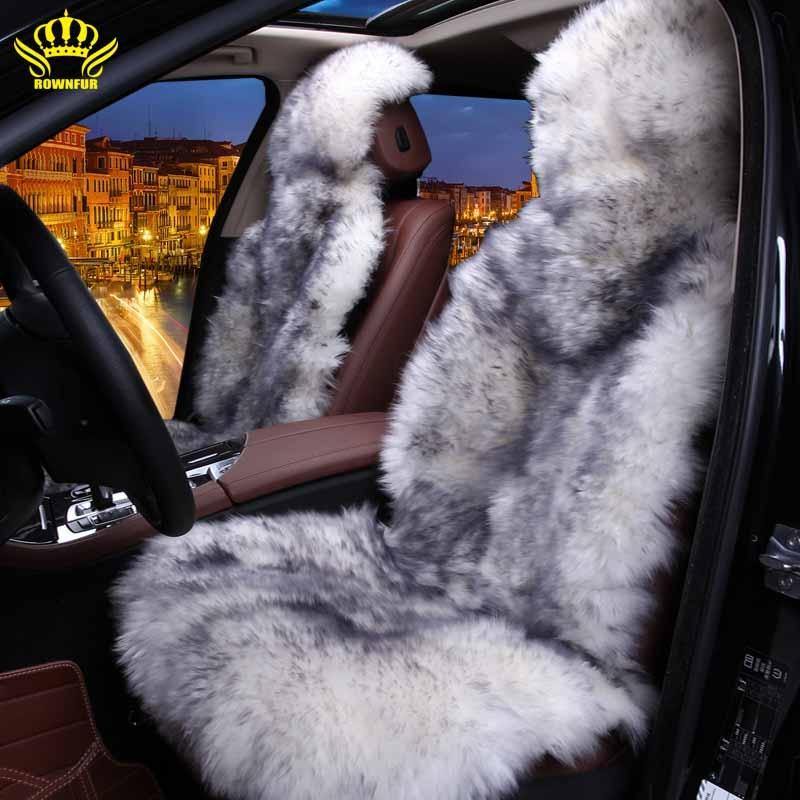 100% Natural fur Australian sheepskin car seat covers universal size,1PCS,Long Hair for car lada granta kalina priora bmw toyota - eaeoo.com