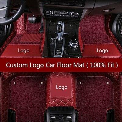 Double layers with Logo ECO friendly Material leather waterproof  car floor mats carpets Custom fit 99% vehicle models - eaeoo.com