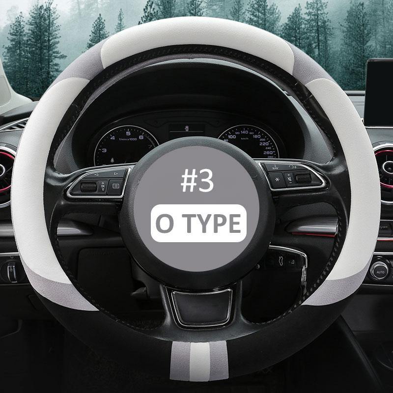 Steering Wheel Cover D/O Type Car Wheel Cover 15 Inch Wear Resistant Auto Accessories Interior Decoration - eaeoo.com