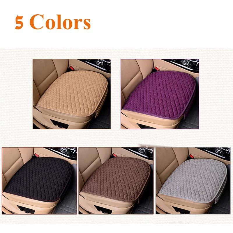 Flax Car Seat Cover Four Seasons Front Rear Linen Fabric Cushion Breathable Protector Mat Pad Auto accessories Universal Size - eaeoo.com