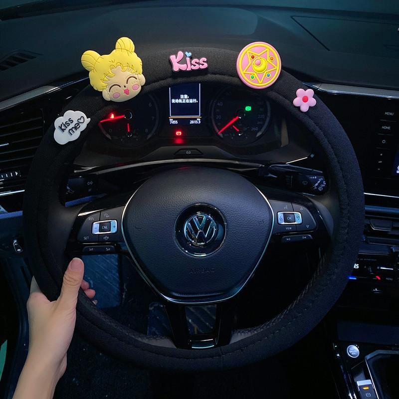 Cute Cartoon Car Steering Wheel Cover Four Seasons Universal - eaeoo.com