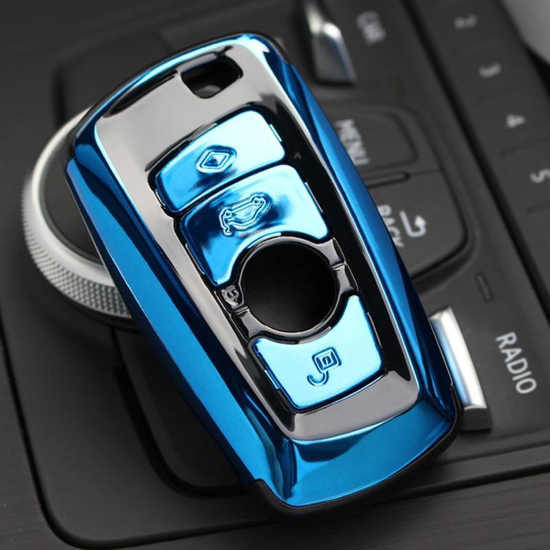 TPU+ ABS Car Key Case Auto Key Protection Cover For BMW F07 F10 F11 F20 F25 F26 F30 Keychain Remote Control Fob Shell Cover Bag - eaeoo.com