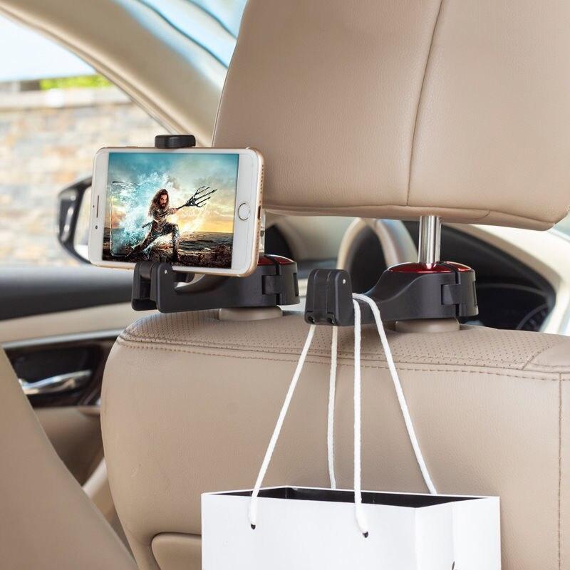 Adjustable Car Headrest Hook Phone Holder - EAEOO