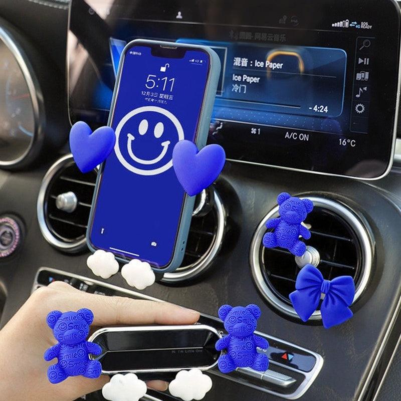 Klein Blue Car Phone Holder Female New Car Air Outlet Car Interior Fixed Support Navigation Holder - EAEOO