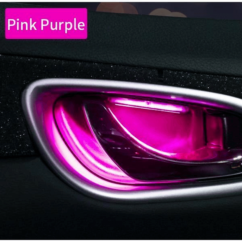 4pcs Car Ambient LED Light Auto Inner Door Bowl handle Armrest Light Car Door Interior Decorative Atmosphere Lamp Universal - EAEOO