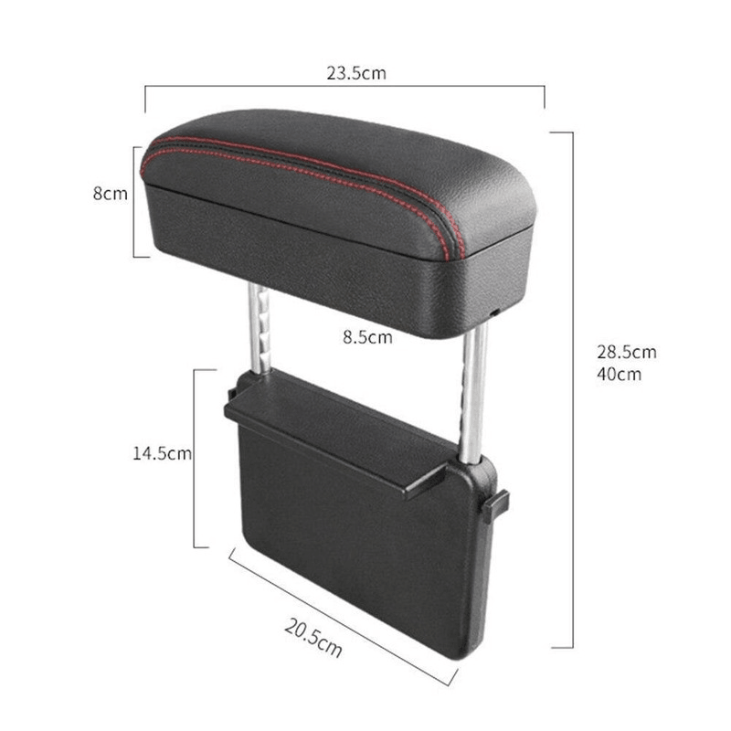 Adjustable Qi Wireless Phone Charging Car Center Console Armrest Pad Storage Box Car Seat Gap Storage - EAEOO