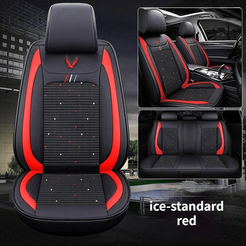 The new summer ice silk cushion five general cartoon cat car seat cover cartoon full leather car seat cover - eaeoo.com