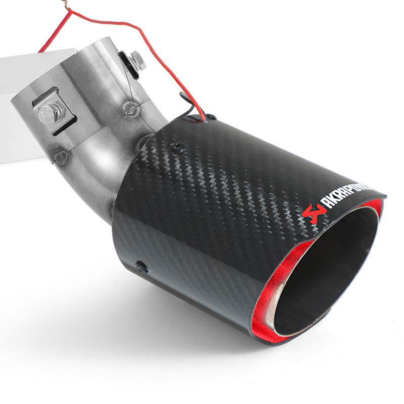 Universal Carbon Fiber Exhaust Pipe Luminous Spitfire Muffler With High Temperature Resistant LED Lamp Car Accessories - eaeoo.com