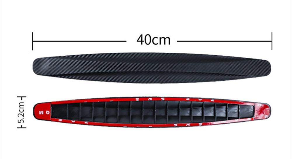 US-Bumper, body, door, trunk, carbon fiber anti-collision decorative rubber strip, thickened and widened, anti-scratch strip